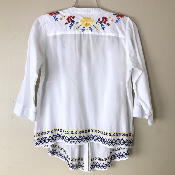 3J Workshop Johnny Was embroidered pintuck top M - Picture 6 of 12